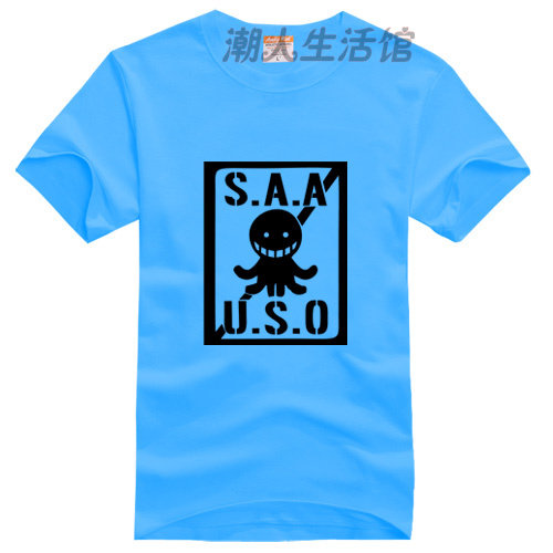 原创暗杀教室杀老师动漫t恤纯棉短袖男女二次元T体恤衣服周边包邮