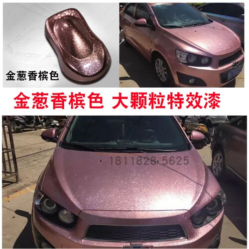 金葱香槟色鹦鹉全车喷漆大颗粒特效清漆固化剂光油补全车改色套装