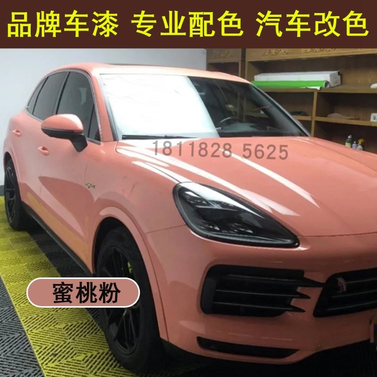网红色蜜桃粉全车改色鹦鹉进口清漆447调漆调色汽车漆陶瓷漆喷漆