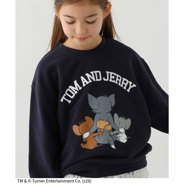 Kiddielove 日本代购 童装 TOM JERRY 棉质休闲卡通宽松套头卫衣