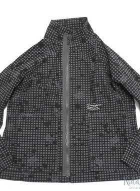 国内现货 童装 Groovy Colors 防泼水休闲格纹大口袋宽版立领风衣