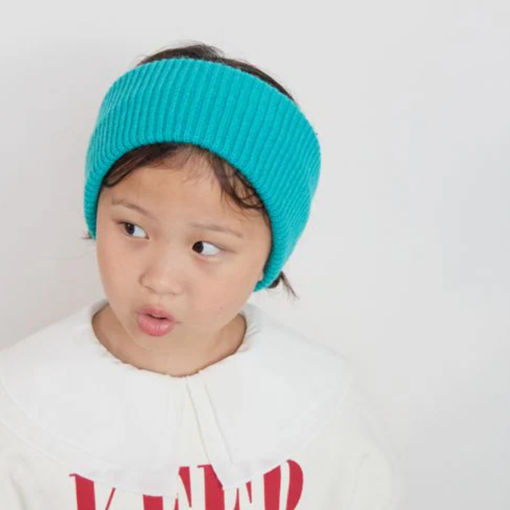 Kiddielove 日本代购 童装 L.F 针织保暖纯色休闲保暖发带 围脖