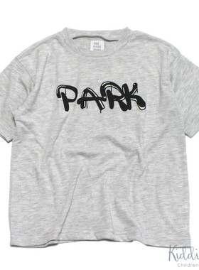 日本代购 童装 THE PARK SHOP 纯棉俏皮字母印花休闲宽松短袖T恤