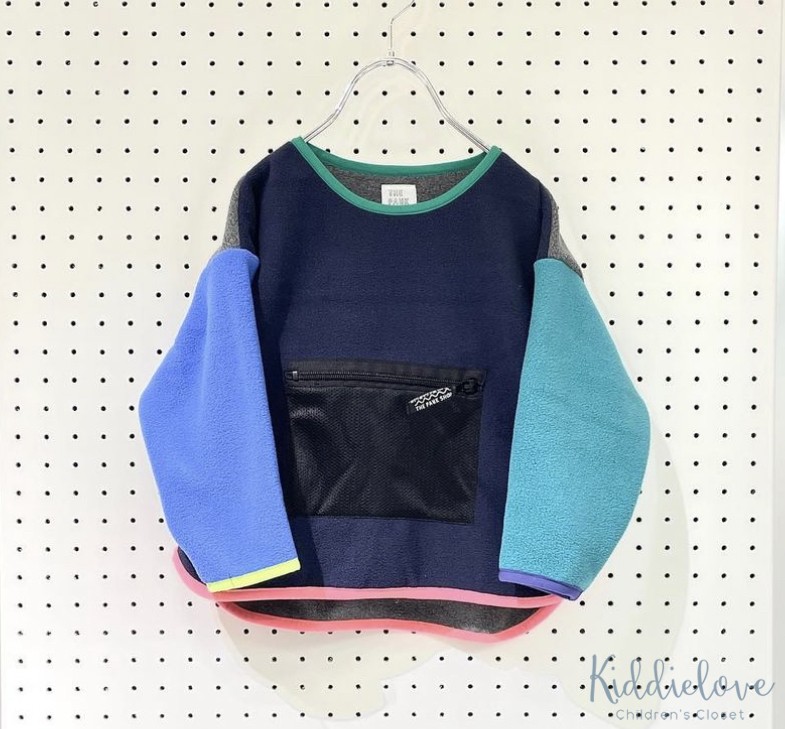 部分现货 童装 THE PARK SHOP 摇粒绒温暖拼色大口袋套头休闲卫衣