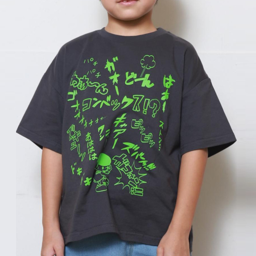 Kiddielove 日本代购 童装 CONVEX 纯棉平铺图案印花个性短袖T恤