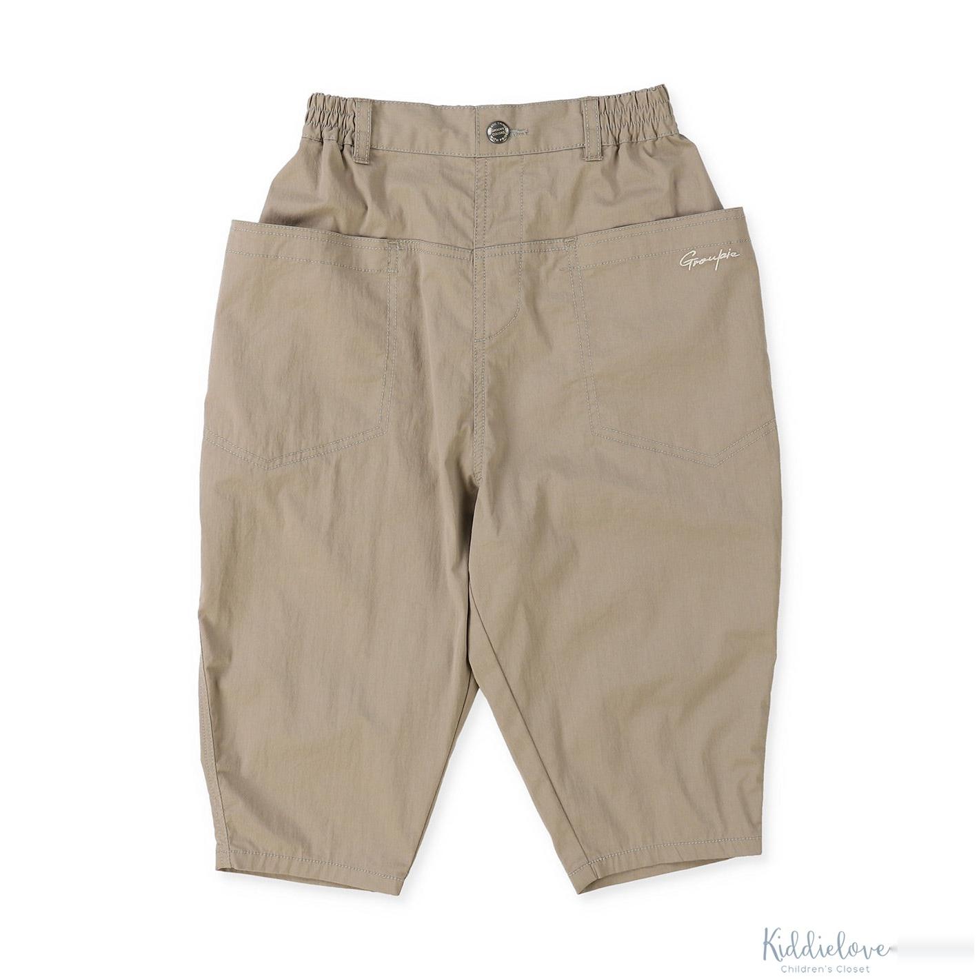 日本代购 童装 GROOVY COLORS 尼龙弹力大口袋个性宽松休闲九分裤