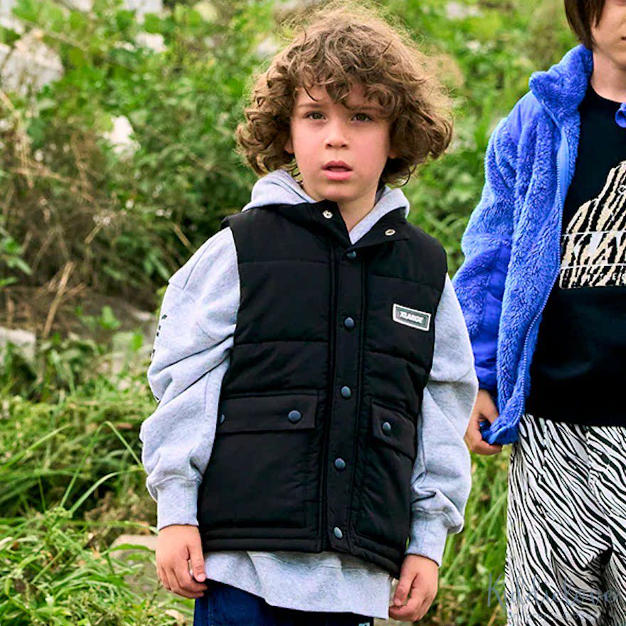 Kiddielove 日本代购 童装 X-largeKids中夹棉休闲百搭马甲棉背心