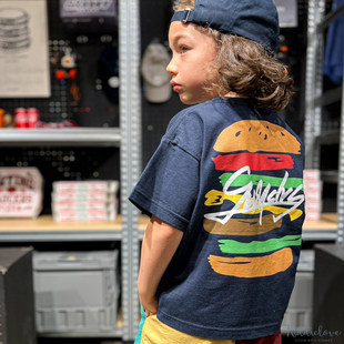 纯棉柔软汉堡宽松休闲短袖 国内现货 COLORS GROOVY T恤 童装