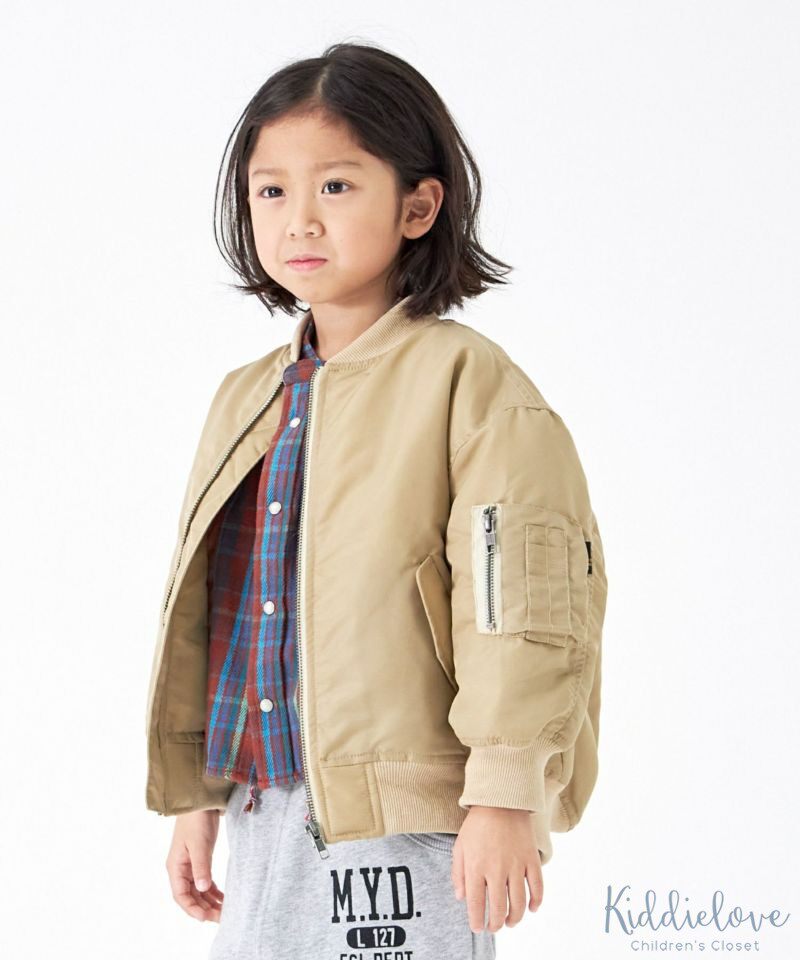 Kiddielove 日本代购 童装 MYD 中夹棉秋冬保暖ma1飞行棉夹克外套
