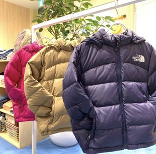 日本代购 FACE 童装 NORTH 北脸帽可拆防水羽绒服 THE Kiddielove