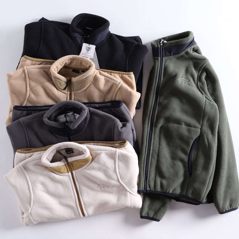 外贸原单加绒加厚羊羔毛刺绣保暖撞色立领休闲夹克外套男秋冬,男装,夹克,淘宝优惠券,粉丝福利购,淘宝优惠卷