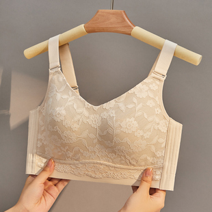 内衣胸大显小胸全罩杯无钢圈薄款 妈妈文胸罩 收副乳防下垂胖mm大码