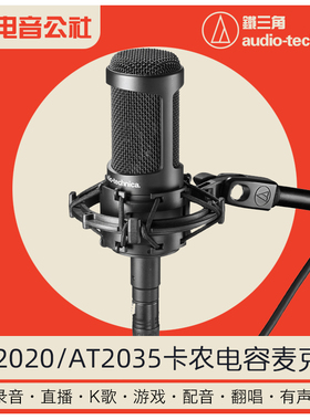 Audio Technica/铁三角 AT2020电容麦克风AT2035话筒专业录音直播