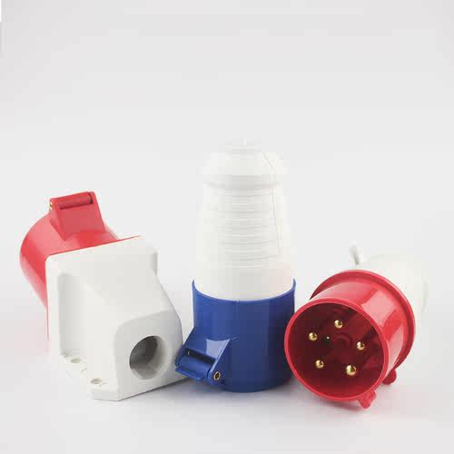 中兆聚丙工业航空插头防爆插座连接器三相电3芯4芯5孔16A/32A