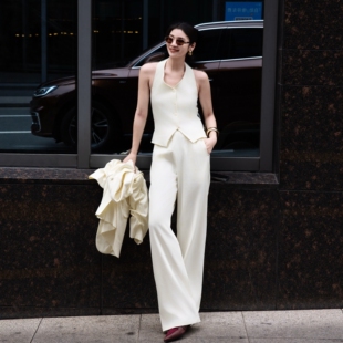 非常帅气飒爽高级感套装 爆款 搭配洋气十足 三件套经典 西装