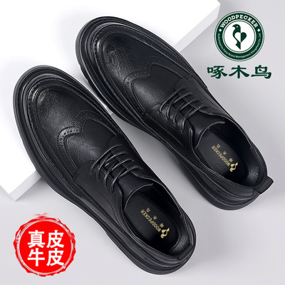 啄木鸟男鞋新款软底商务正装