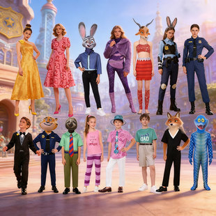 疯狂动物城2朱迪兔子警官尼克狐盖瑞蛇夏奇羊儿童大人成人cos服装