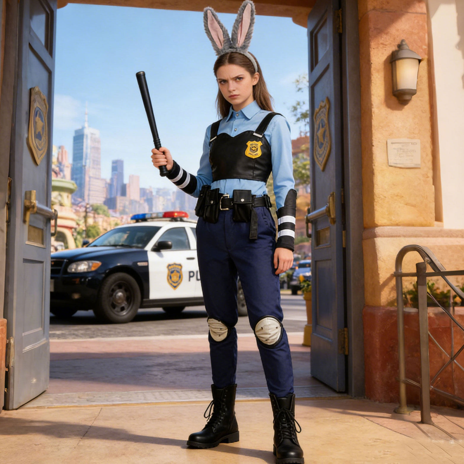 疯狂动物城cos兔子警官朱迪服装