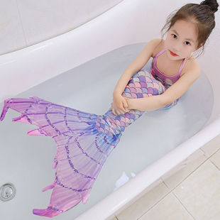 美人鱼尾巴 儿童女童小童中大童女生公主宝宝海边潜水游泳泳衣