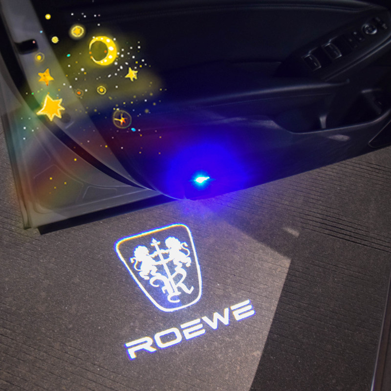 车载好物荣威RX5RX8RX9i5iMAX8充电无线迎宾灯车门投影感应氛围灯