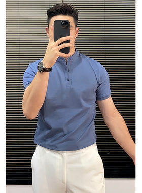 轻熟男士新中式短袖Polo