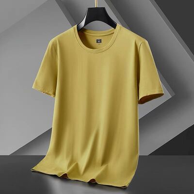 夏季冰丝莫代尔棉t恤男短