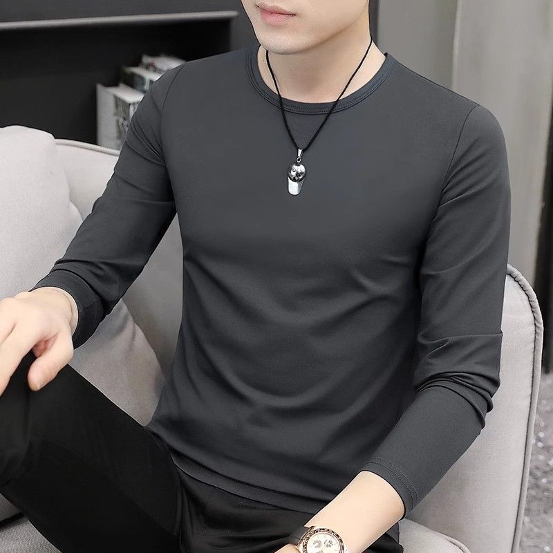 末代尔秋冬长袖t恤男士秋衣保暖打底衫内衣加厚上衣休闲