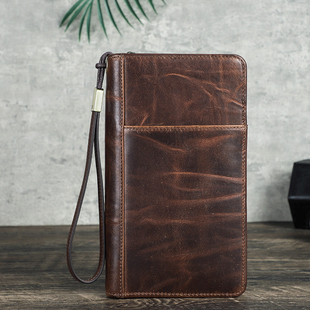 真皮钱包男款卡包一体爸爸长款高级感大容量多功能可放手机