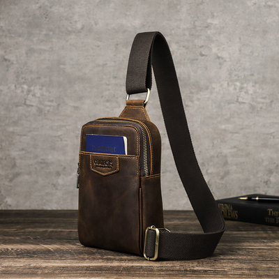 单肩斜挎包男款真皮高级感小众