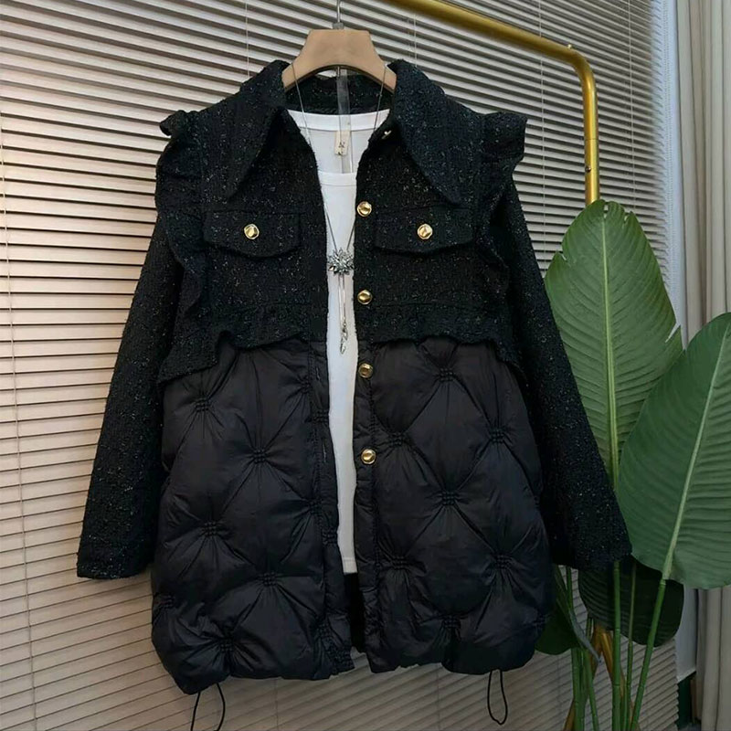 轻奢小香风刺绣拼接显瘦外套