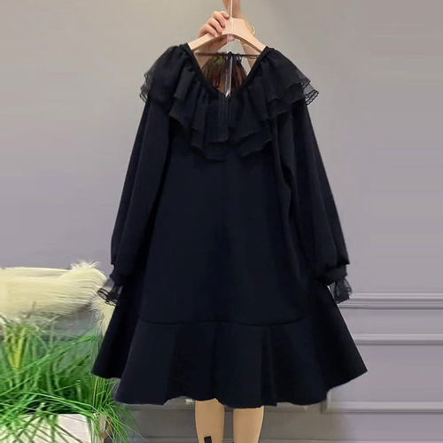 胖妹妹打底裙双层领打底裙鱼尾裙