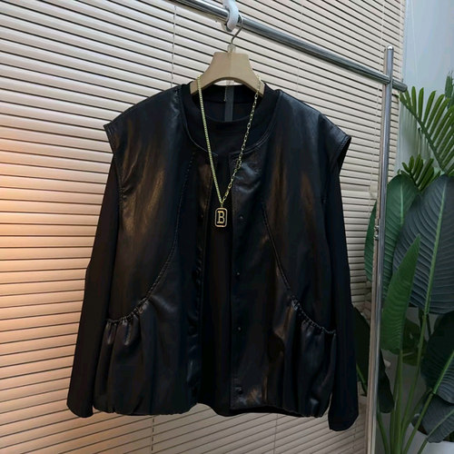 纯色简约打底衫马甲大码女装套装