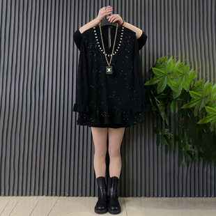 新款 马甲搭配宽松舒适蕾丝衫 大码 时尚 两件套潮 女装 胖妹妹2025冬季