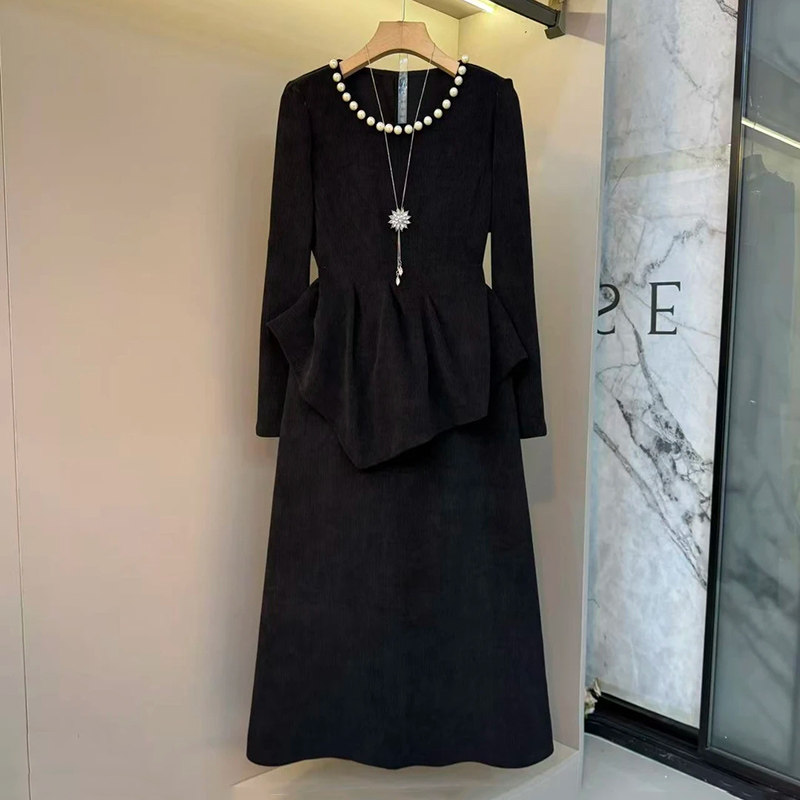 秋季新款胖mm大码女装韩版钉珠圆领气质收腰上衣半身裙显瘦两件套,女装/女士精品,大码套装,淘宝优惠券,粉丝福利购,淘宝优惠卷