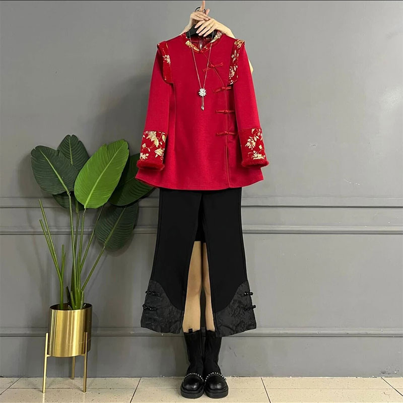 钮帕上衣百搭显瘦裤子