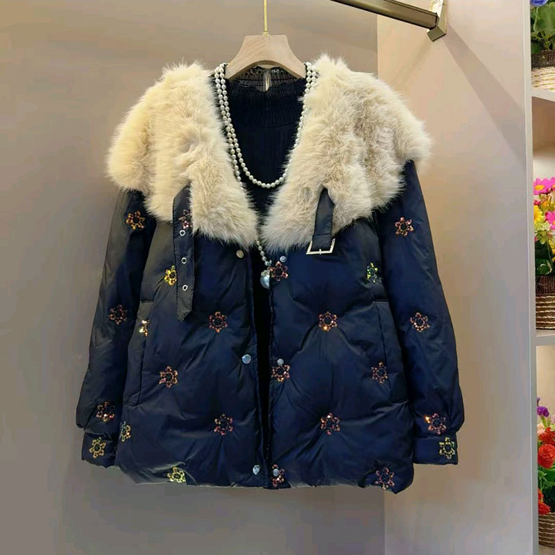 大码冬季加厚保暖棉服外套上衣潮