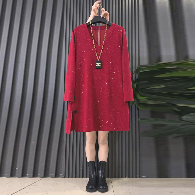 新款韩版时尚亮星开叉遮肉不等式大衫大码女装胖mm休闲减龄上衣女,女装/女士精品,大码内搭,淘宝优惠券,粉丝福利购,淘宝优惠卷