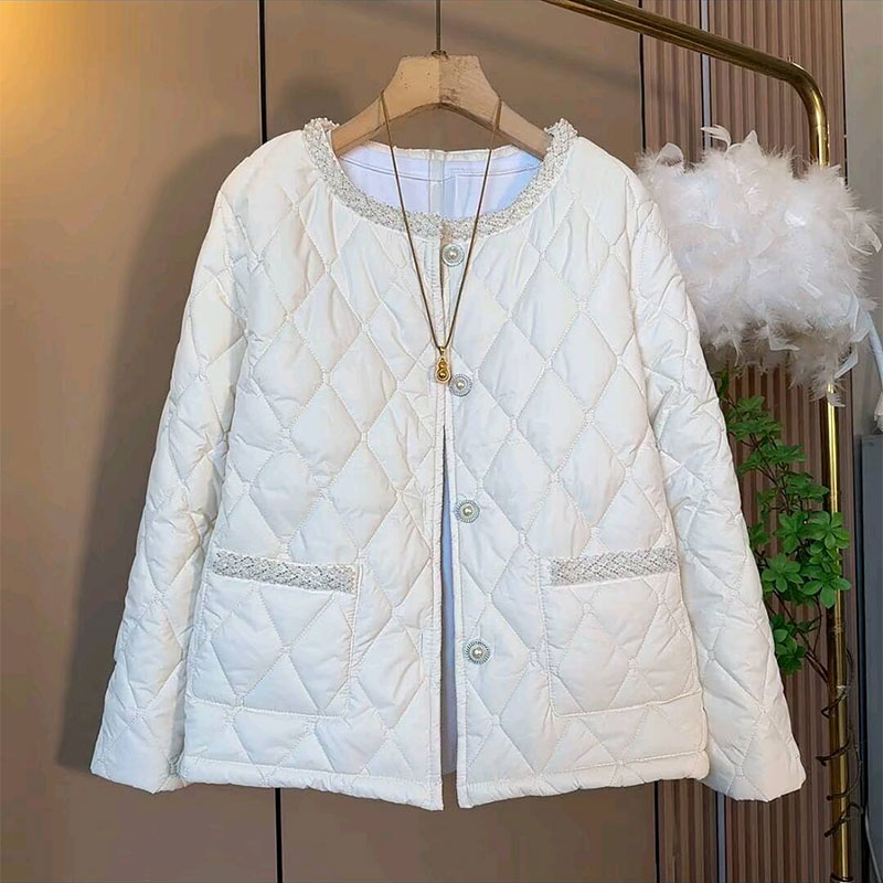 时尚小香风菱格上衣外套