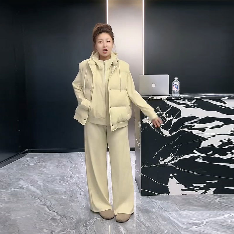 卫衣卫裤休闲运动套装夹棉马甲