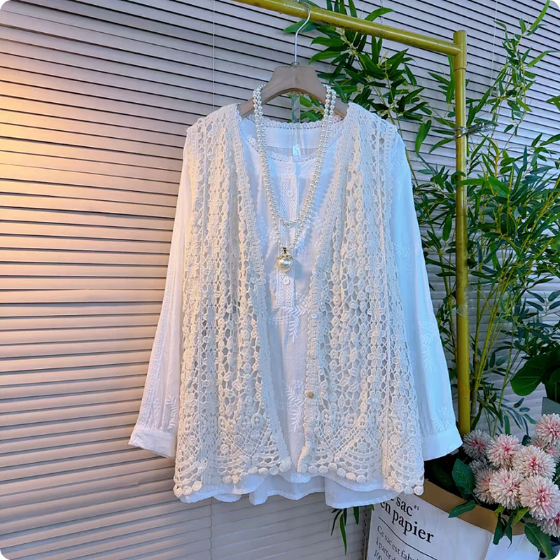 韩版重工艺纽扣马甲刺绣打底衫新