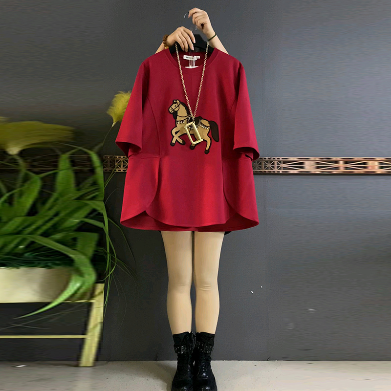 新款欧货时尚马到成功洋气女衫潮