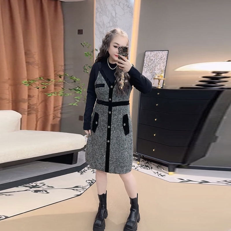 2026春季新款胖mm洋气大码女装时尚小香风吊带裙内搭打底衫两件套,女装/女士精品,大码套装,淘宝优惠券,粉丝福利购,淘宝优惠卷