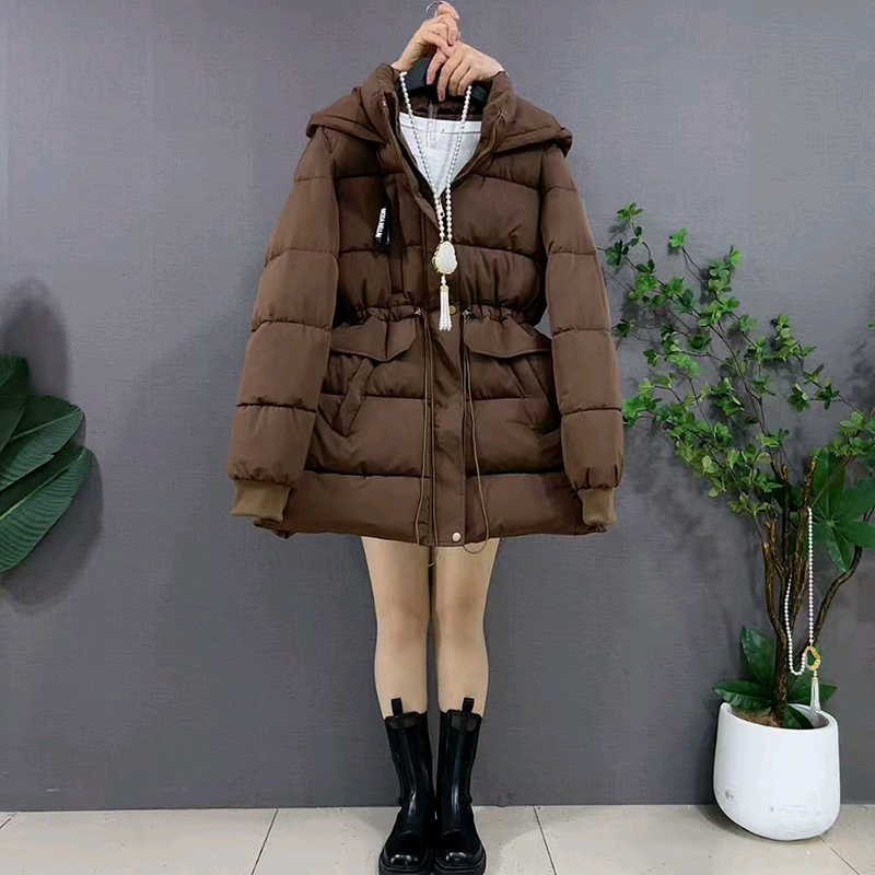 冬季大码女装加厚轻薄款棉服外套