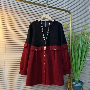 大码 拼接遮肉显瘦百搭洋气大衫 女装 休闲宽松时尚 胖MM韩版 2025新款