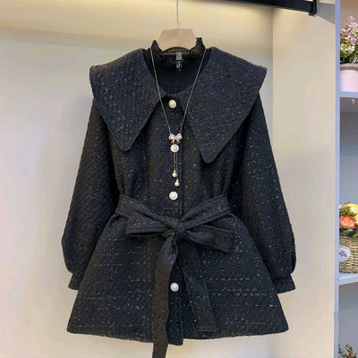 收腰上衣夹棉外套纯色打底