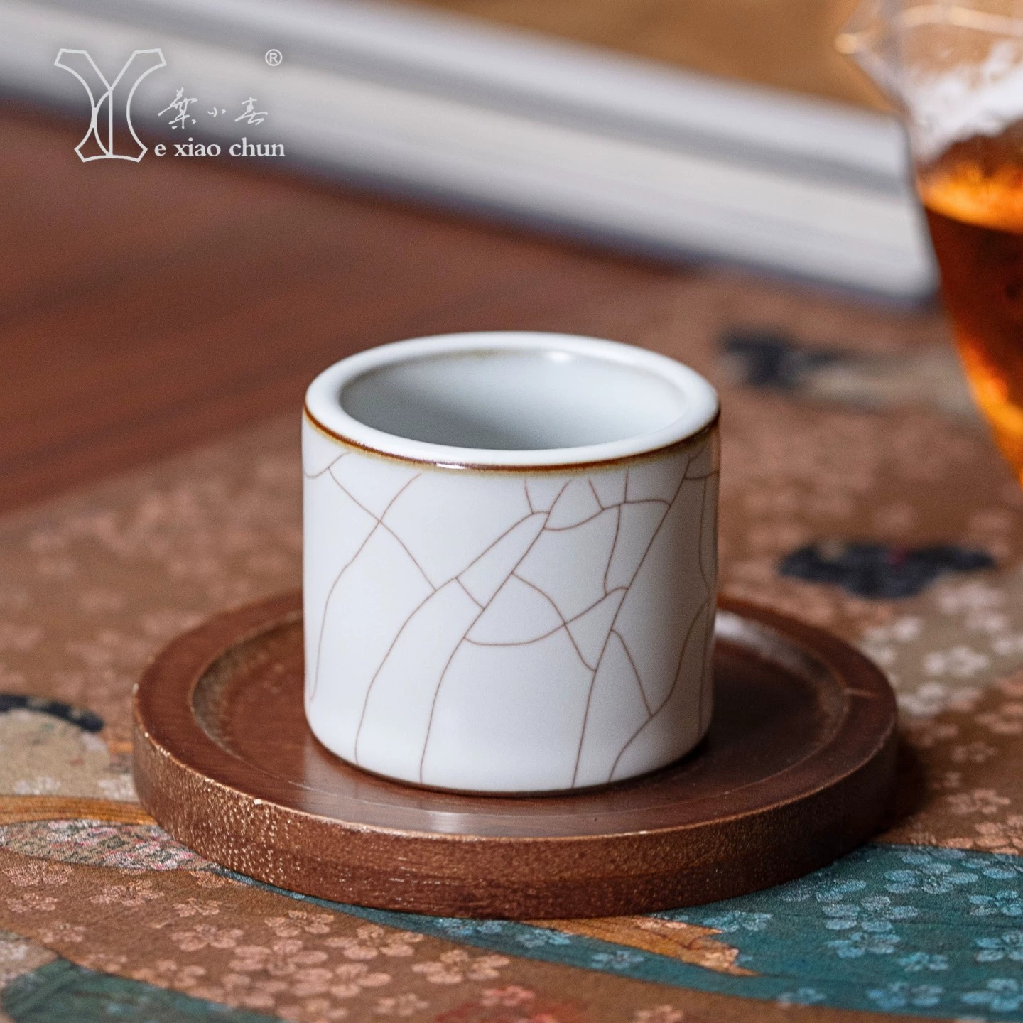 叶小春龙泉青瓷开片手工主人杯