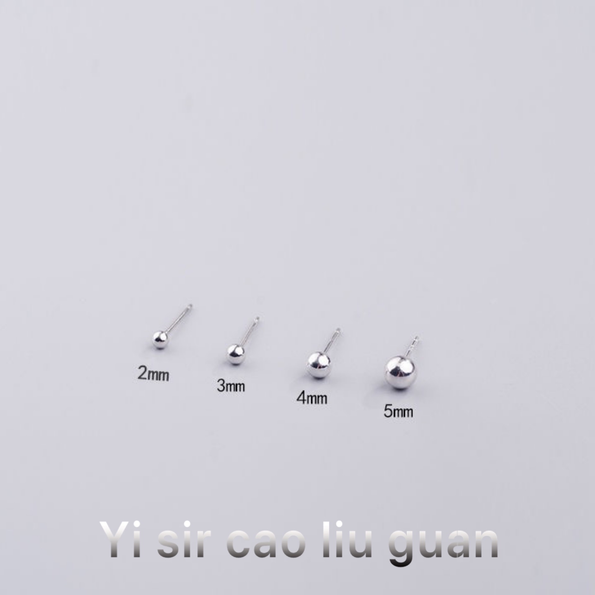 防过敏925银豆豆养耳洞钉耳饰女