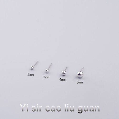 防过敏925银豆豆养耳洞钉耳饰女