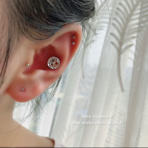 pony磁铁水钻日韩风包邮耳蜗钉