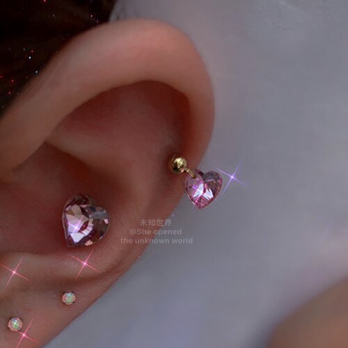 亚比原创在逃公主风钛钢耳骨钉